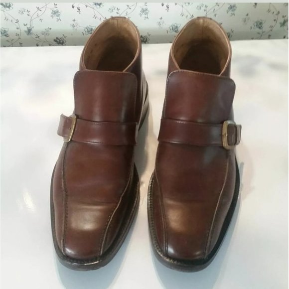 ET Wright Italian Leather Men\'s Monk Strap Dress Shoes Size 10B main image 7